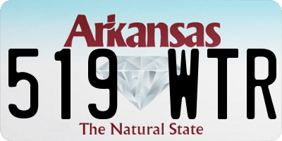 AR license plate 519WTR