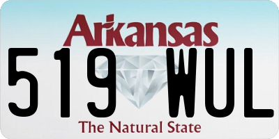 AR license plate 519WUL