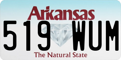 AR license plate 519WUM