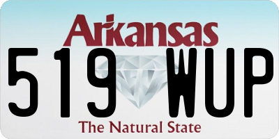 AR license plate 519WUP