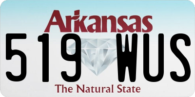 AR license plate 519WUS
