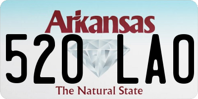 AR license plate 520LAO