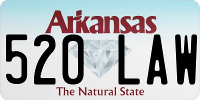 AR license plate 520LAW