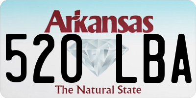 AR license plate 520LBA