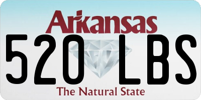AR license plate 520LBS