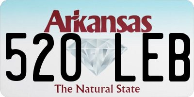 AR license plate 520LEB