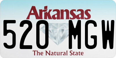 AR license plate 520MGW