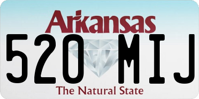 AR license plate 520MIJ