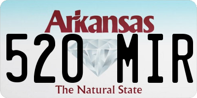 AR license plate 520MIR