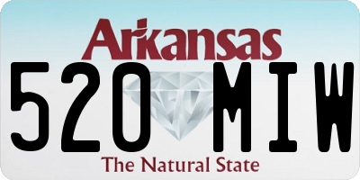 AR license plate 520MIW