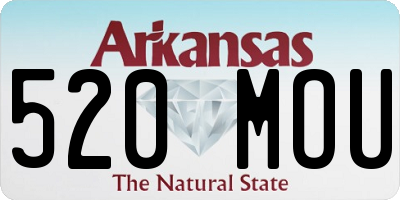 AR license plate 520MOU