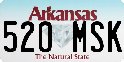 AR license plate 520MSK