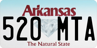 AR license plate 520MTA