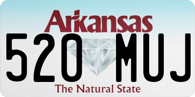 AR license plate 520MUJ