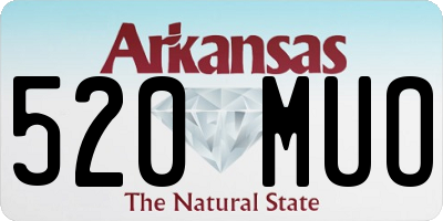 AR license plate 520MUO