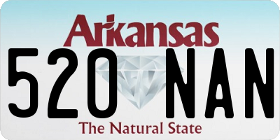 AR license plate 520NAN