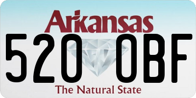 AR license plate 520OBF