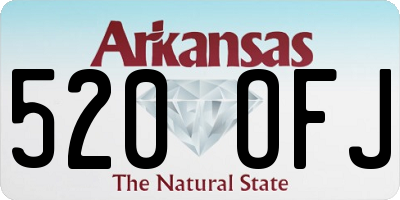 AR license plate 520OFJ