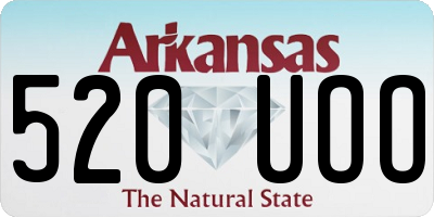 AR license plate 520UOO