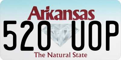 AR license plate 520UOP