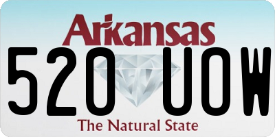 AR license plate 520UOW