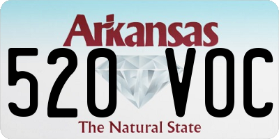 AR license plate 520VOC
