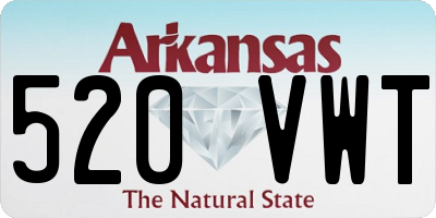 AR license plate 520VWT