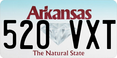 AR license plate 520VXT