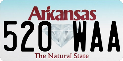 AR license plate 520WAA