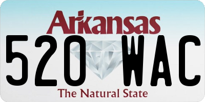 AR license plate 520WAC