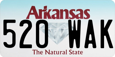 AR license plate 520WAK