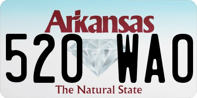 AR license plate 520WAO