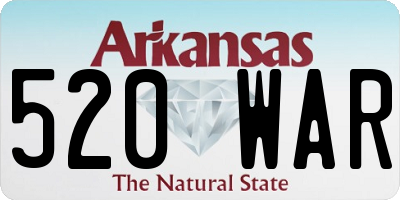AR license plate 520WAR