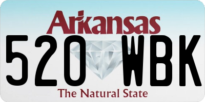 AR license plate 520WBK