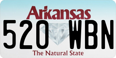 AR license plate 520WBN