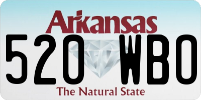 AR license plate 520WBO