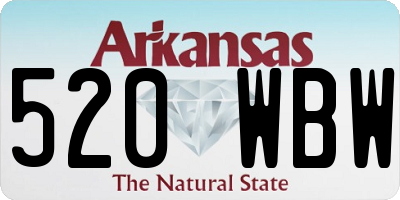 AR license plate 520WBW