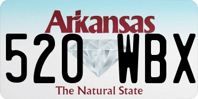 AR license plate 520WBX