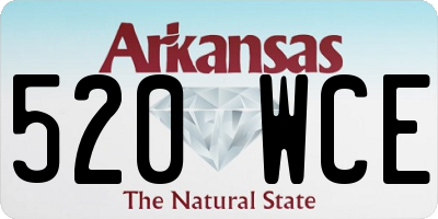 AR license plate 520WCE