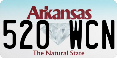 AR license plate 520WCN