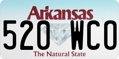 AR license plate 520WCO
