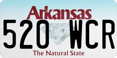 AR license plate 520WCR