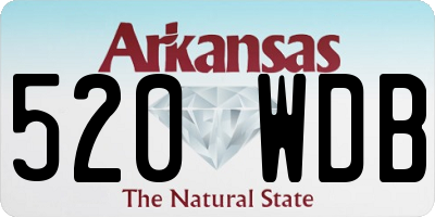 AR license plate 520WDB