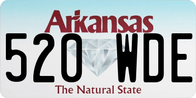 AR license plate 520WDE