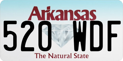 AR license plate 520WDF