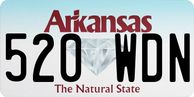 AR license plate 520WDN