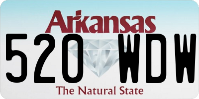 AR license plate 520WDW