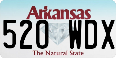 AR license plate 520WDX