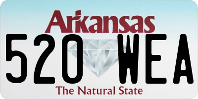 AR license plate 520WEA