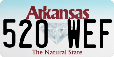 AR license plate 520WEF